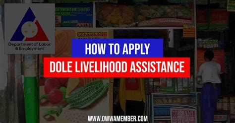how to apply dole livelihood program|Livelihood Assistance .
